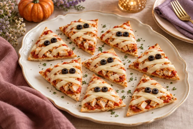 Csirkés tortilla-múmiák – halloweeni party snack