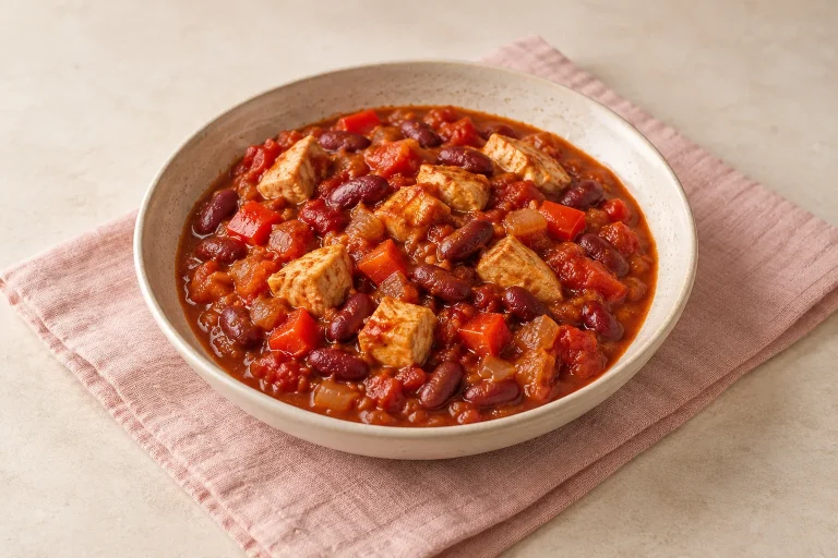 Csirkés vörösbabos chili – laktózmentes egytálétel
